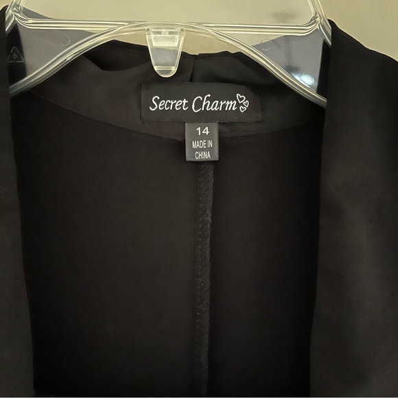 Bubble Dress Stretchy Bodice Black/pink plum sz 14 like new - Picture 5 of 8